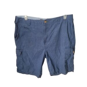 ORVIS Cargo Shorts MEN'S SIZE 38 Blue Multi Pocket Check Pattern Gingham outdoor